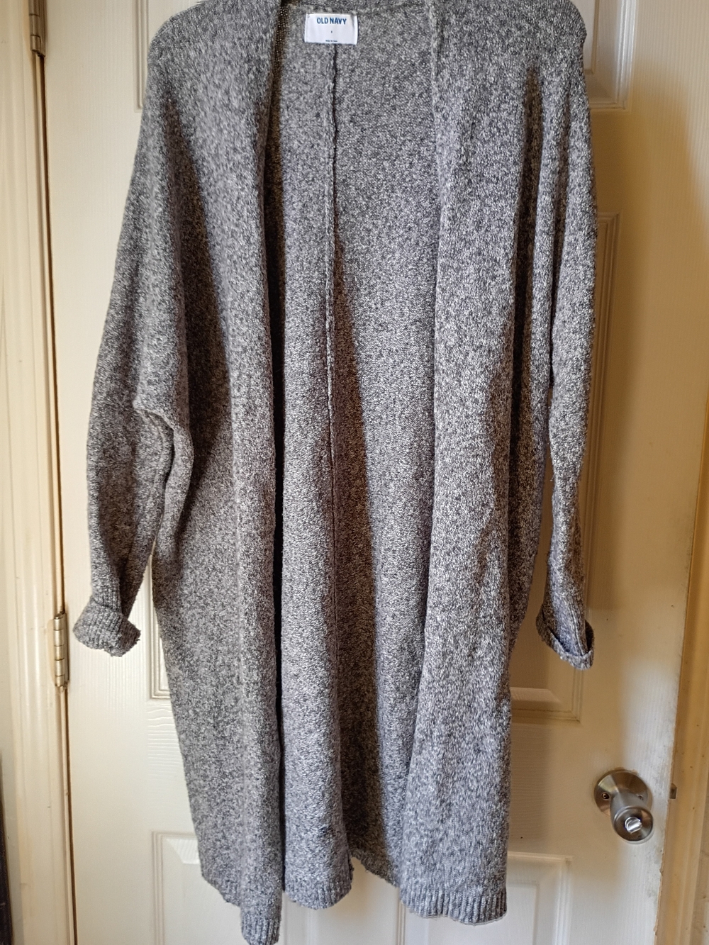 Old Navy Women's Heather Gray Open-Front Long Cardigan ( Duster)